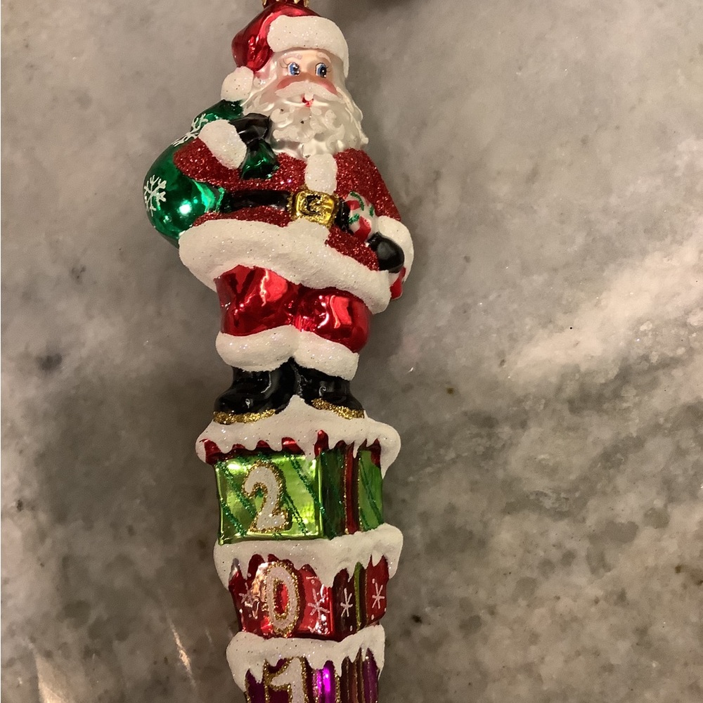 NWT RARE RETIRED 2015 CHRISTOPHER RADKO BALANCING ACT SANTA CHRISTMAS ORNAMENT